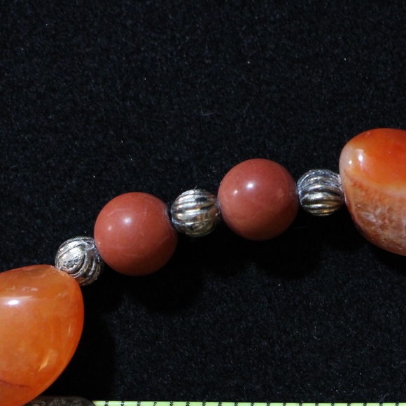 Sterling Silver 925 Beaded Stone Bracelet - Picture 5 of 7